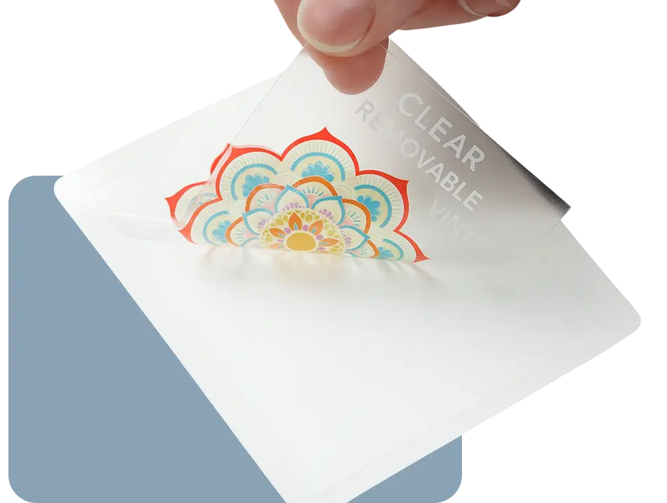 materials clear removable stickers